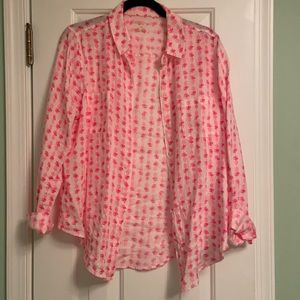 Lilly Pulitzer Sea View Linen Buttondown